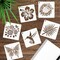 60 Pcs Flower Painting Stencils Reusable Flower Stencils - 3x3 Inch